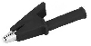 KROKOSVORKA 4mm 10A LC izolovaná černá
